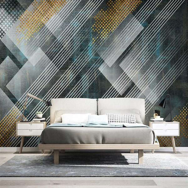 Geometric Lines Wallpaper for Home Wall Decor-Geometric Shapes Wallpaper