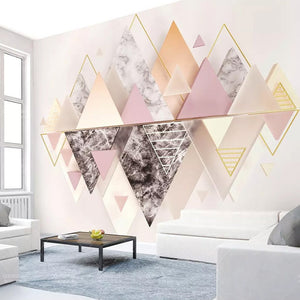 Geometric Mountains Triangle Wallpaper for Home Wall Decor-Geometric Shapes Wallpaper