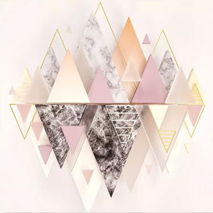 Geometric Mountains Triangle Wallpaper for Home Wall Decor-Geometric Shapes Wallpaper