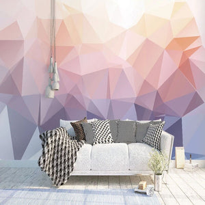Geometric Pink and Purple Wallpaper for Home Wall Decor-Geometric Shapes Wallpaper