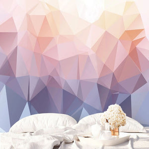 Geometric Pink and Purple Wallpaper for Home Wall Decor-Geometric Shapes Wallpaper