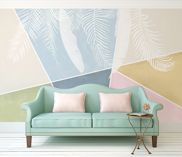 Geometric Soft Colours Wallpaper Murals-Geometric Shapes Wallpaper