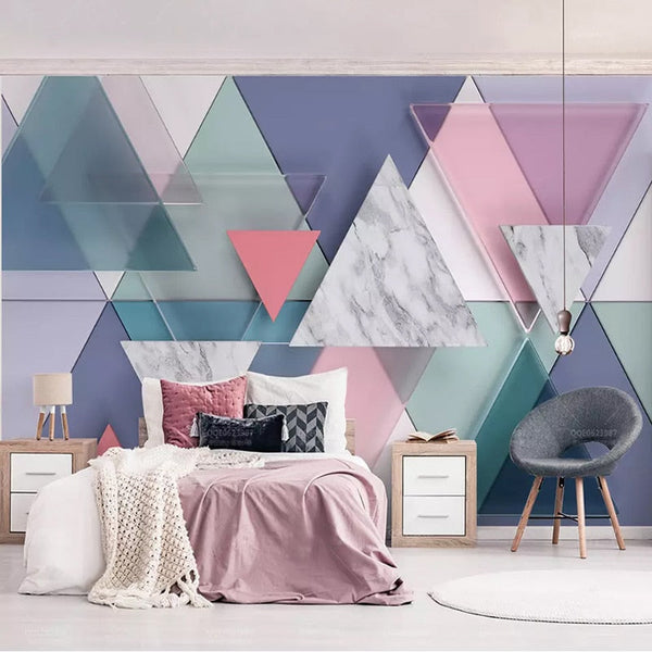 Geometric Triangle Wallpaper for Home Wall Decor-Geometric Shapes Wallpaper