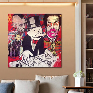 Get your hands on the limited edition Mr Monopoly DJ-Wall Posters