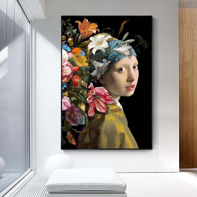Girl With The Pearl Canvas Wall Art-Wall Posters