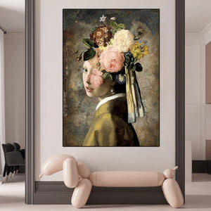 Girl With The Pearl Canvas Wall Art-Wall Posters