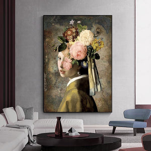 Girl With The Pearl Canvas Wall Art-Wall Posters
