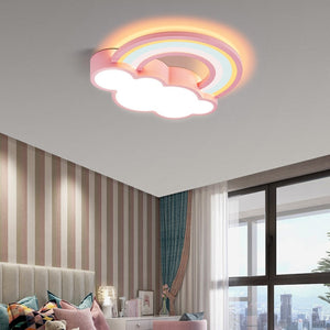 Girls Cloud Rainbow Ceiling Light | Kids Room Decor Lights-Kids Room Nursery Lighting