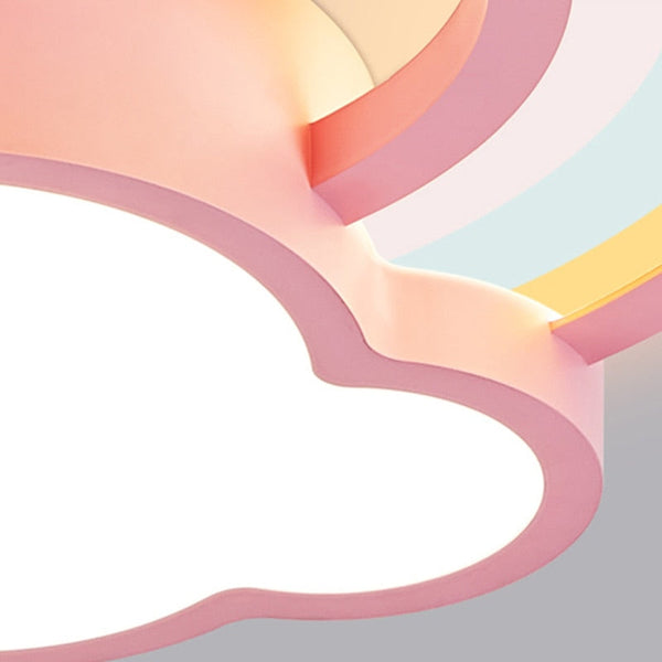 Girls Cloud Rainbow Ceiling Light | Kids Room Decor Lights-Kids Room Nursery Lighting
