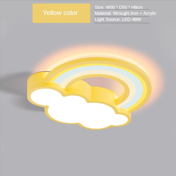 Girls Cloud Rainbow Ceiling Light | Kids Room Decor Lights-Kids Room Nursery Lighting