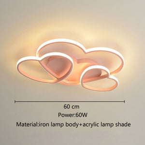 Girls Love Hearts Ceiling Light | Kids Room Decor Lights-Kids Room Nursery Lighting