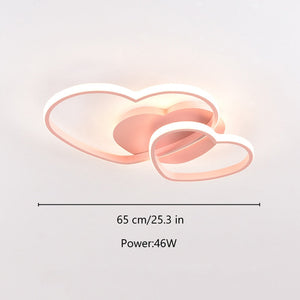 Girls Love Hearts Ceiling Light | Kids Room Decor Lights-Kids Room Nursery Lighting