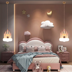 Girls Room Creative Castle Pendant Lamp Chandelier-Kids Room Nursery Lighting