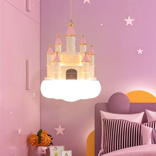 Girls Room Creative Castle Pendant Lamp Chandelier-Kids Room Nursery Lighting