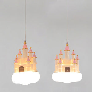 Girls Room Creative Castle Pendant Lamp Chandelier-Kids Room Nursery Lighting