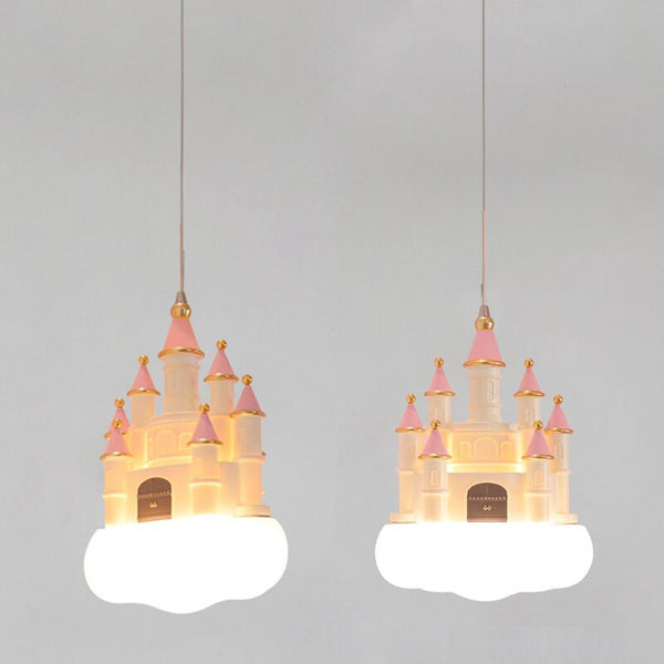 Girls Room Creative Castle Pendant Lamp Chandelier-Kids Room Nursery Lighting