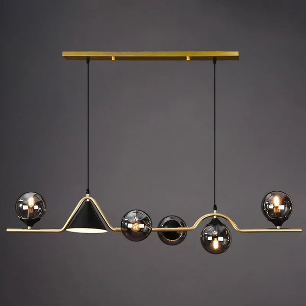Glass Ball Chandelier: Elegant Lighting for Kitchen-Kitchen Island