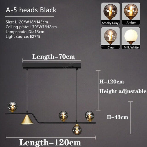 Glass Ball Chandelier: Elegant Lighting for Kitchen-Kitchen Island