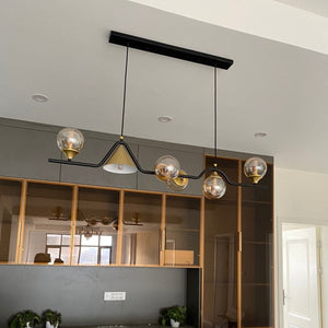 Glass Ball Chandelier: Elegant Lighting for Kitchen-Kitchen Island