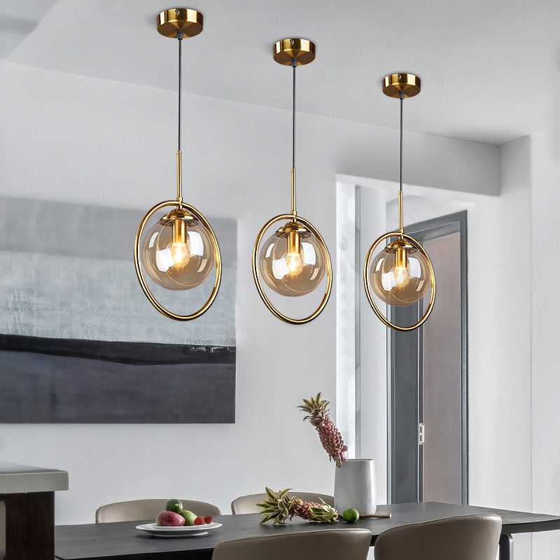 Glass Ball Chandelier: Elegant Pendant Lamp Light-Pendant Lights