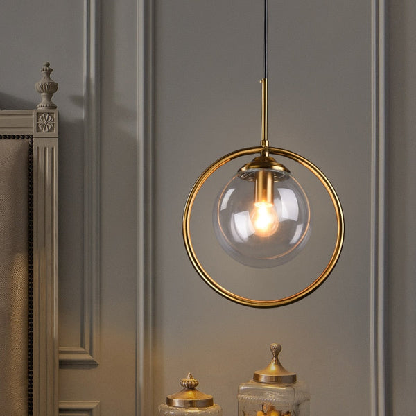 Glass Ball Chandelier: Elegant Pendant Lamp Light-Pendant Lights