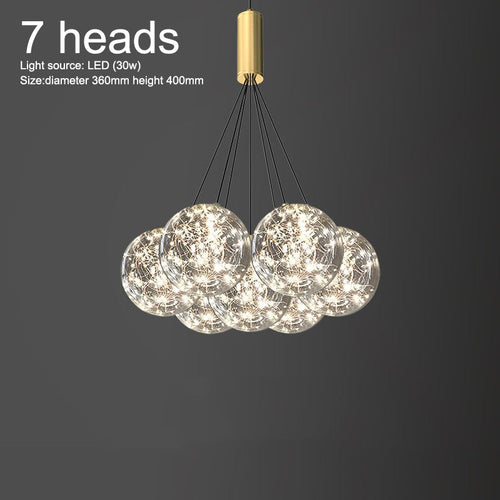 Glass Ball Chandeliers for Living Room and Dining-Ceiling Chandelier
