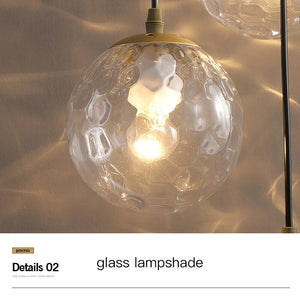 Glass Ball Pendant Chandelier: Elegant Lighting Fixture-Staircase Chandelier