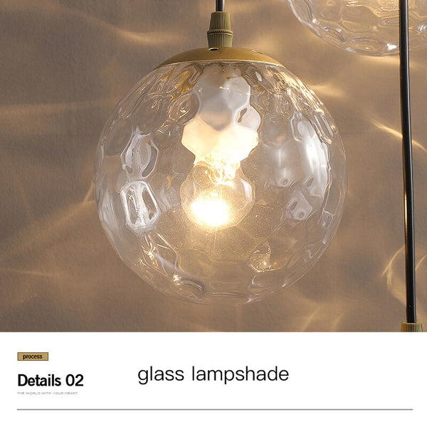 Glass Ball Pendant Chandelier: Elegant Lighting Fixture-Staircase Chandelier