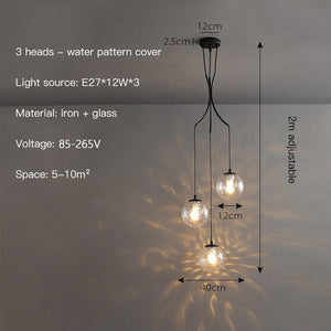 Glass Ball Pendant Chandelier: Elegant Lighting Fixture-Staircase Chandelier