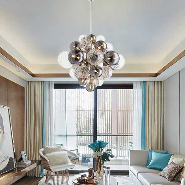 Glass Balls Chandelier: Exquisite Lighting Fixture-Ceiling Chandelier