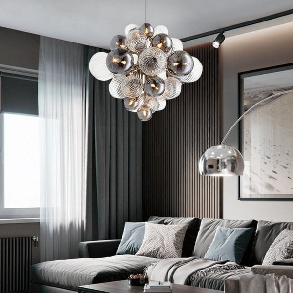 Glass Balls Chandelier: Exquisite Lighting Fixture-Ceiling Chandelier