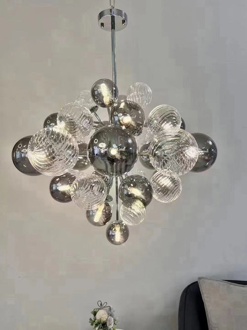 Glass Balls Chandelier: Exquisite Lighting Fixture-Ceiling Chandelier