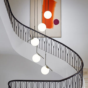 Glass Balls Chandelier - Stylish Lighting Fixtures-Staircase Chandelier