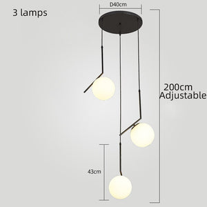 Glass Balls Chandelier - Stylish Lighting Fixtures-Staircase Chandelier