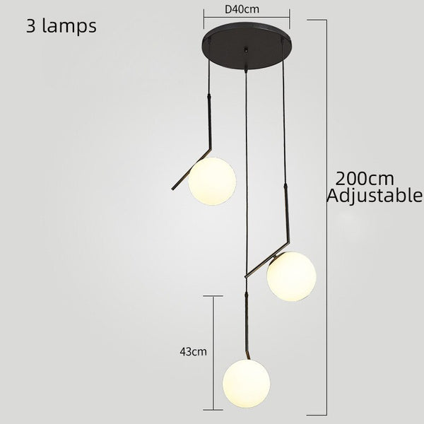 Glass Balls Chandelier - Stylish Lighting Fixtures-Staircase Chandelier