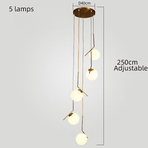 Glass Balls Chandelier - Stylish Lighting Fixtures-Staircase Chandelier