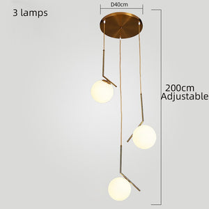 Glass Balls Chandelier - Stylish Lighting Fixtures-Staircase Chandelier