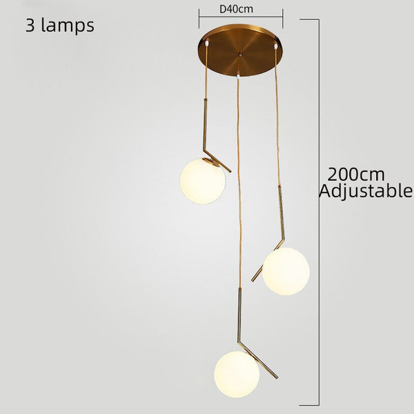 Glass Balls Chandelier - Stylish Lighting Fixtures-Staircase Chandelier