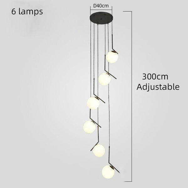 Glass Balls Chandelier - Stylish Lighting Fixtures-Staircase Chandelier