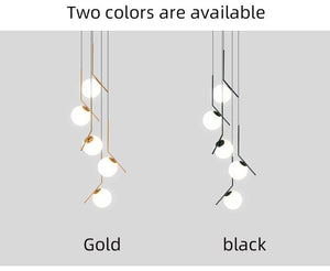 Glass Balls Chandelier - Stylish Lighting Fixtures-Staircase Chandelier