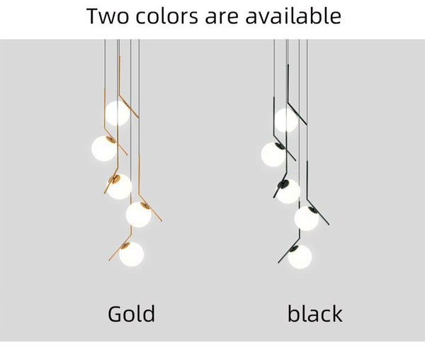 Glass Balls Chandelier - Stylish Lighting Fixtures-Staircase Chandelier