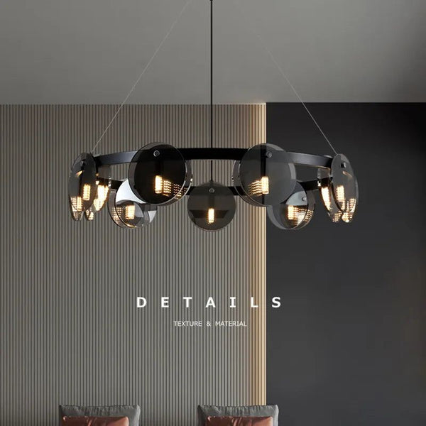 Glass Chambers LED Chandelier - Modern Elegance in Every Detail-Ceiling Chandelier
