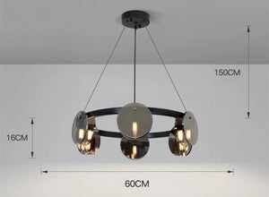 Glass Chambers LED Chandelier - Modern Elegance in Every Detail-Ceiling Chandelier