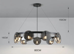 Glass Chambers LED Chandelier - Modern Elegance in Every Detail-Ceiling Chandelier