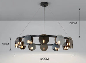 Glass Chambers LED Chandelier - Modern Elegance in Every Detail-Ceiling Chandelier