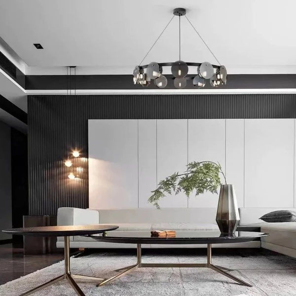 Glass Chambers LED Chandelier - Modern Elegance in Every Detail-Ceiling Chandelier