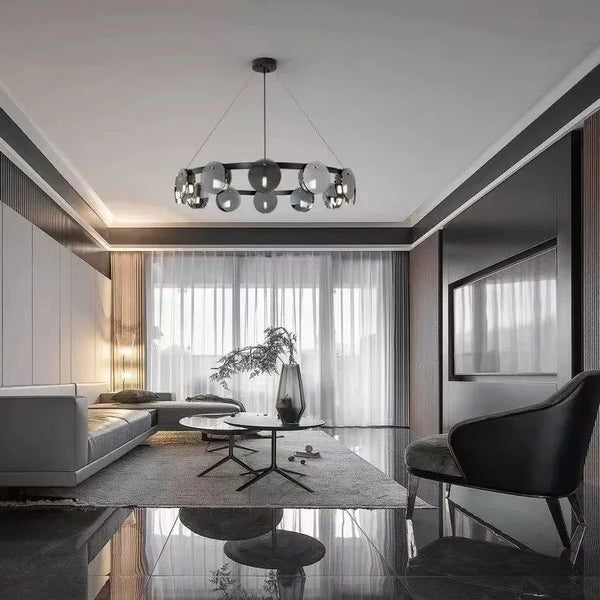 Glass Chambers LED Chandelier - Modern Elegance in Every Detail-Ceiling Chandelier