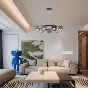 Glass Chambers LED Chandelier - Modern Elegance in Every Detail-Ceiling Chandelier