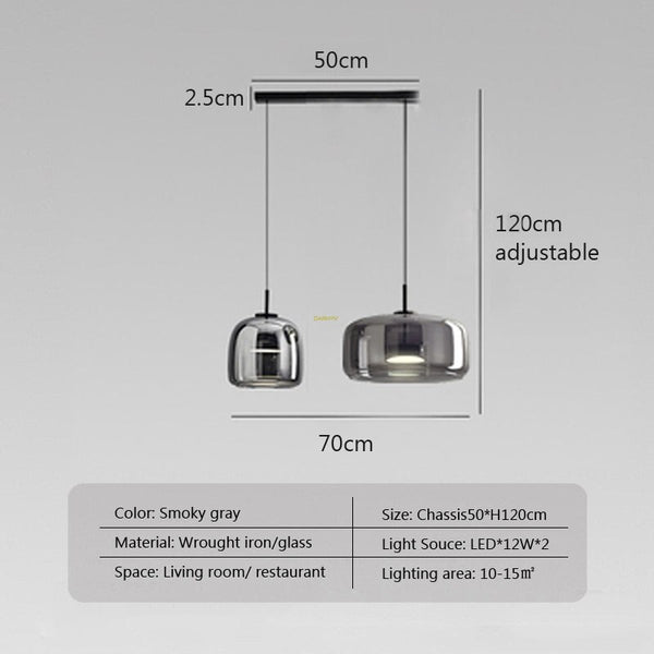 Glass LED Pendant Hanging Lamp For Dining Room-Pendant Lights