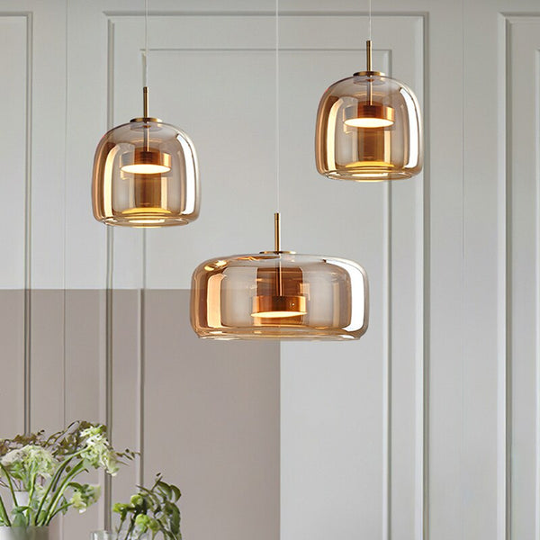 Glass LED Pendant Hanging Lamp For Dining Room-Pendant Lights